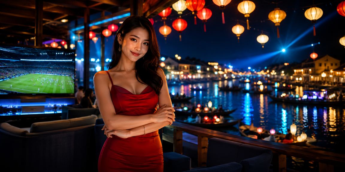 Người hâm mộ thể thao tại Hội An xem kèo và dùng voucher cá cược bóng đá trong quán cà phê